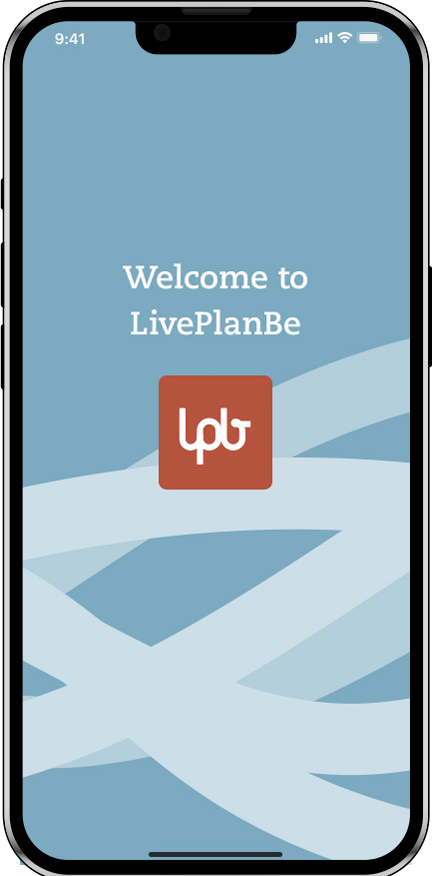 LivePlanBe mobile app displayed